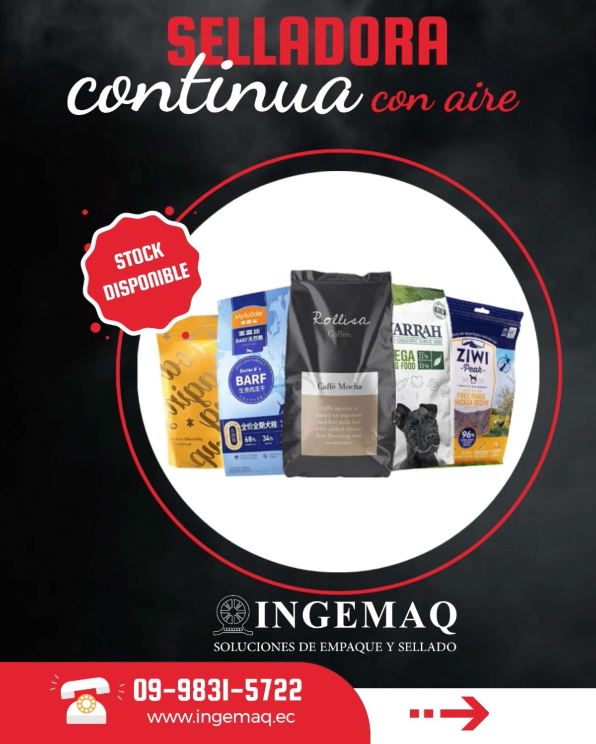 Selladora continua con aire